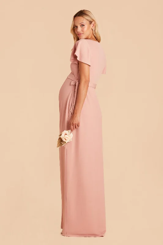 Yolanda Crepe Dress - Dusty Rose