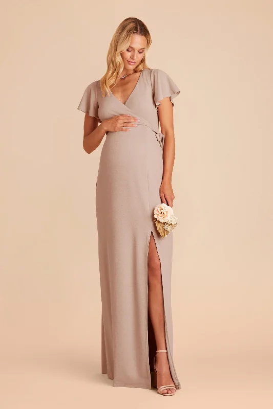 Yolanda Crepe Dress - Taupe